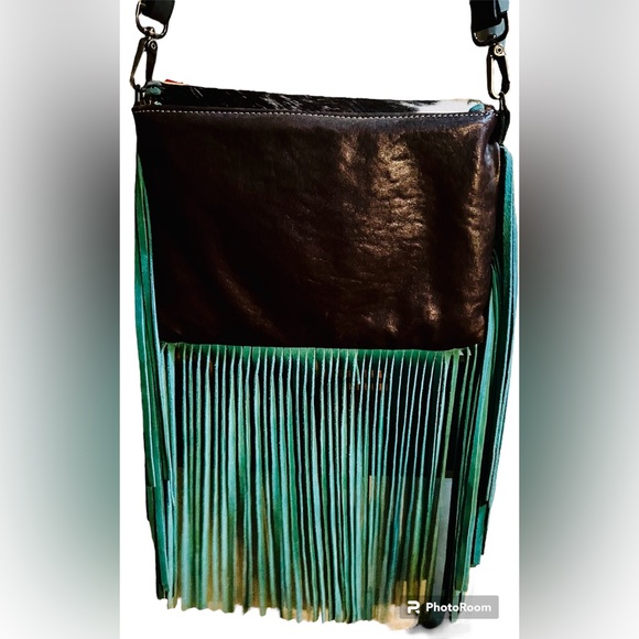 NWOT MYRA BAG EFFERVERSCENCE LEATHER & HAIR ON HIDE BAG - Picture 2 of 4